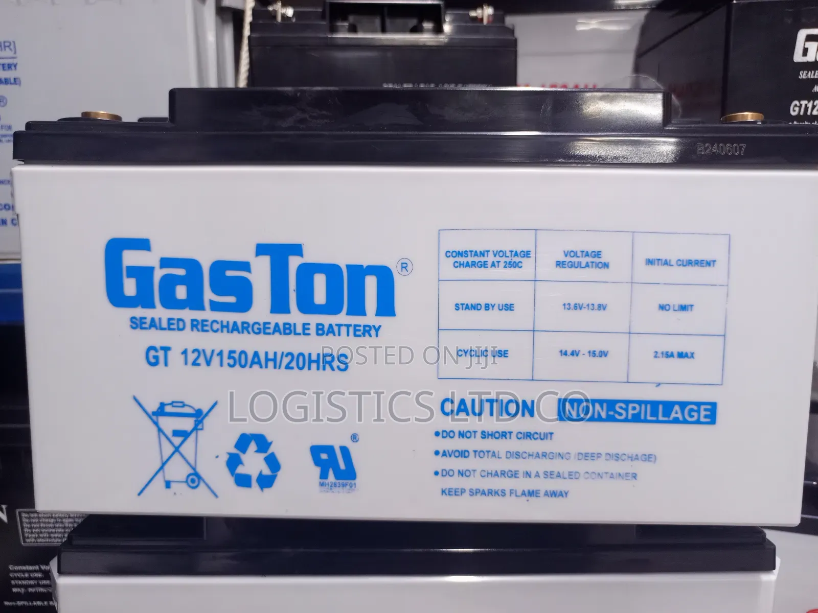 Gaston 12V 100ah GT12V-100 Maintenance Free Battery