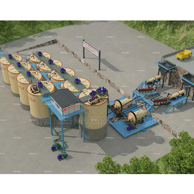 Rock Stone Copper Gold Silver Tailing Leaching Cil CIP Plant