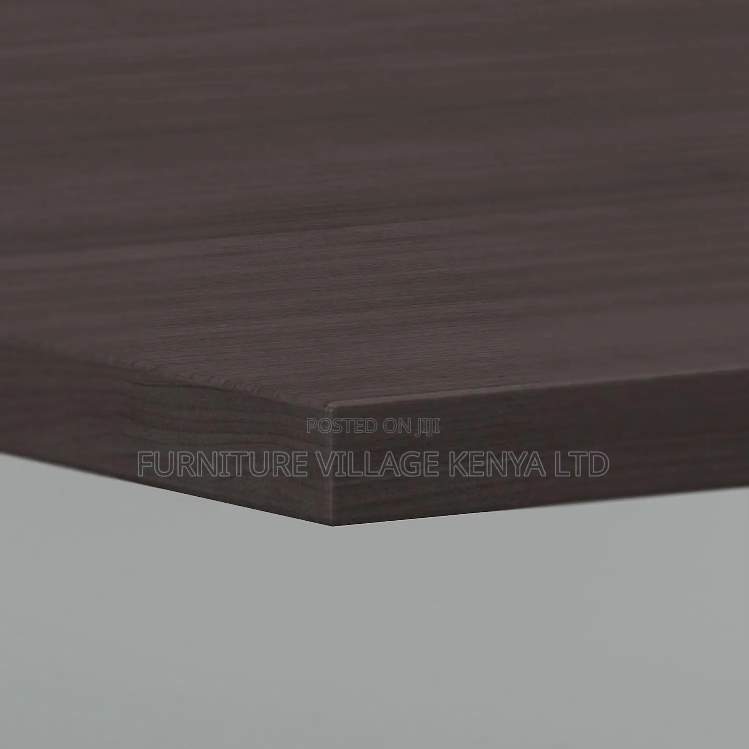 Boat Shaped Conference Table With Wood Base in Storm Gray