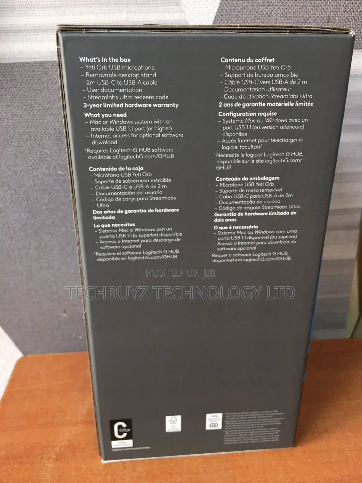 Logitech Yeti Orb Condenser RGB Gaming Microphone