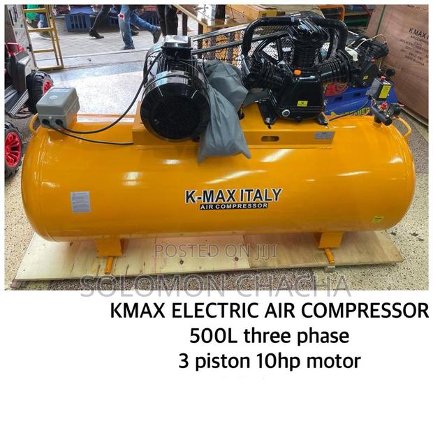 KMAX 500L 3 Phase10hp Double Piston Electric Air Compressor - main view