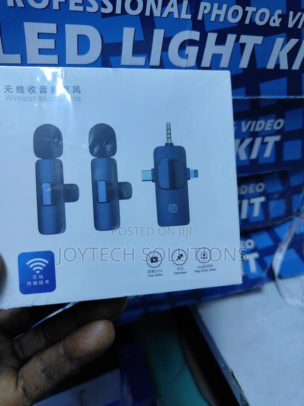 Dual Wireless Microphone 3.5mm, Type C Lightning - thumbnail 2