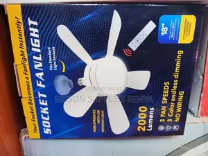Socket Fan Light Ceiling Fan Bulb 18" Led Bulb With Remote