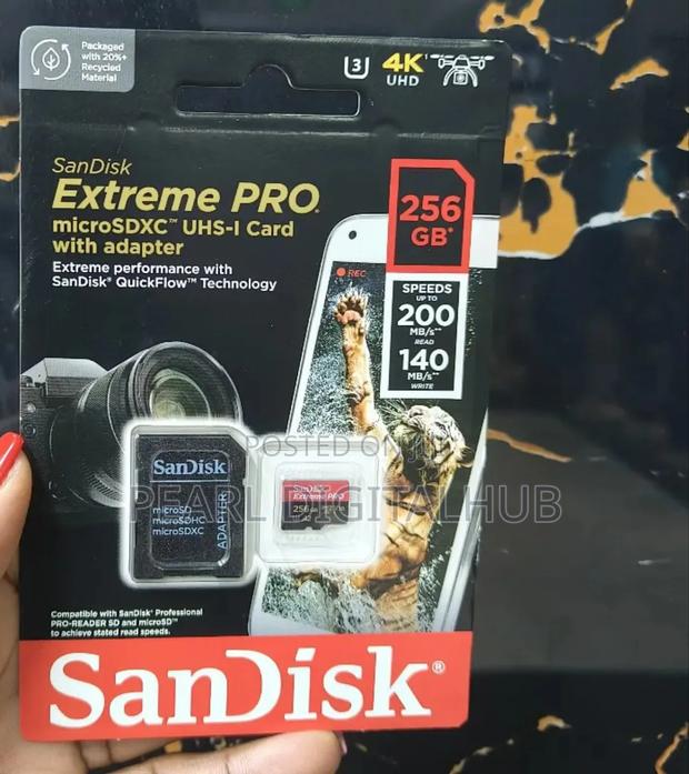 Extreme Pro Micro SD Card 256gb/200/140mbs