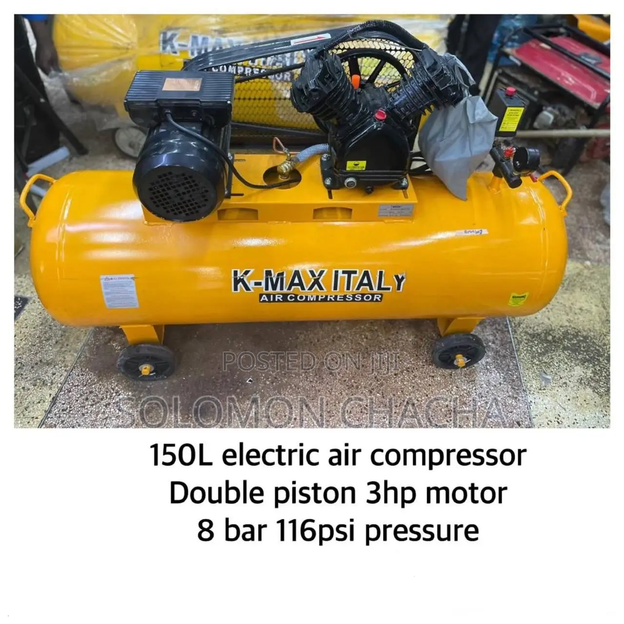 KMAX ITALY 150L Electric Air Compressor 3hp 8 Bar 116psi