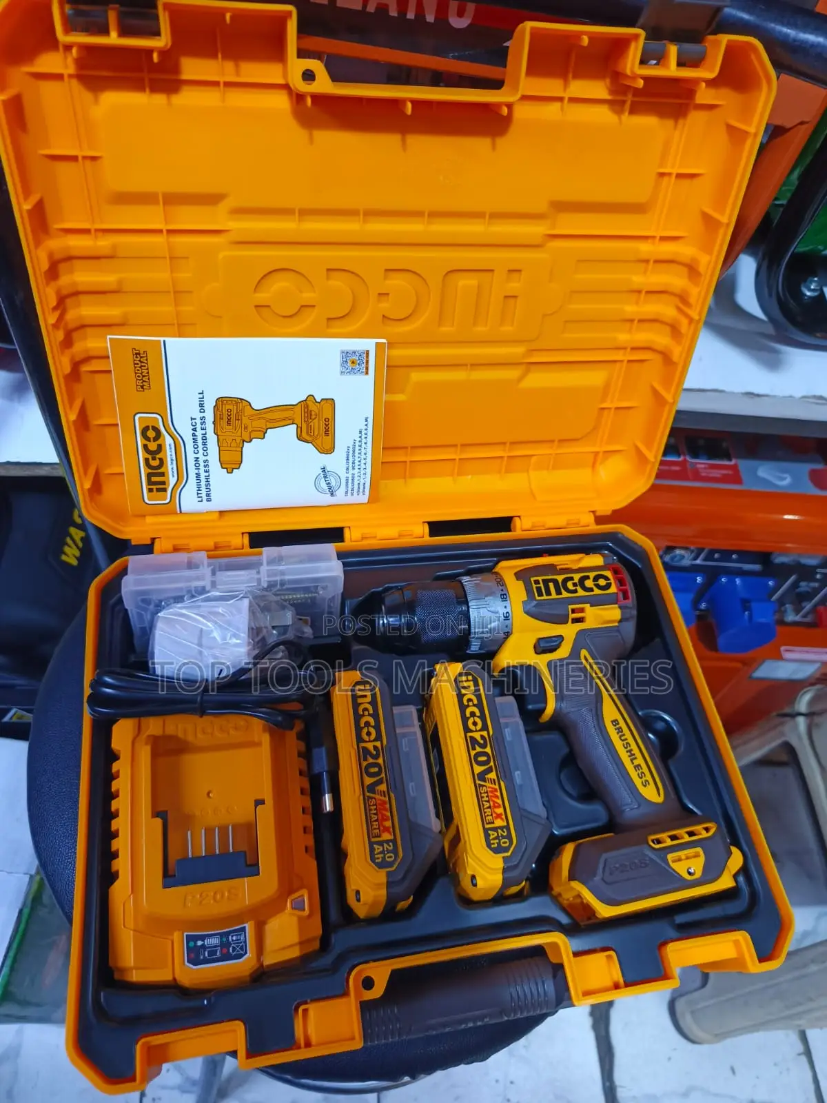 Ingco 20V Cordless Impact Drill Brushless