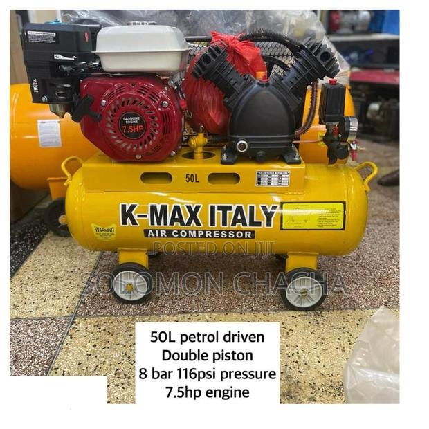 KMAX 50 LTRS Petrol Driven 7.5hp 2 Piston 8 Bar 116 Psi - main view
