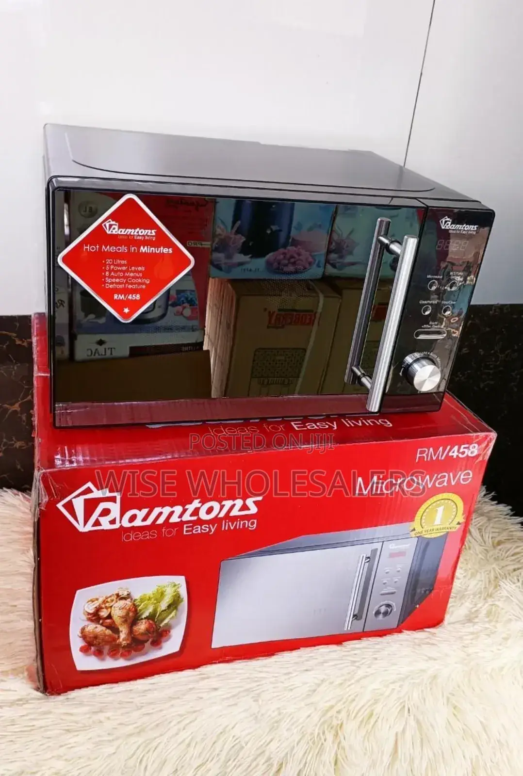 Ramtons Rm/458 - Digital Glass Microwave, 700w - 20l