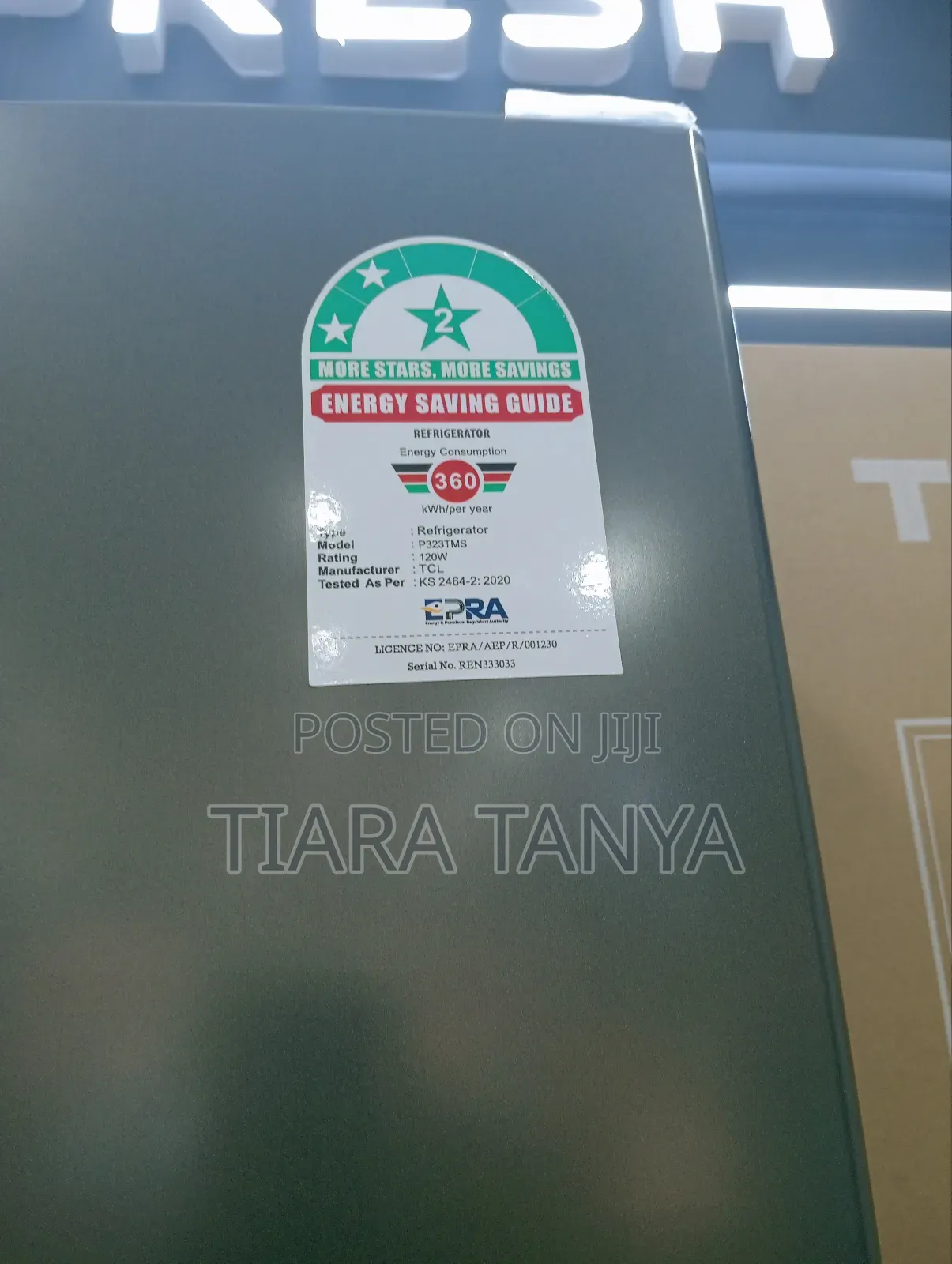 TCL P323tms 249l Double Door Fridge