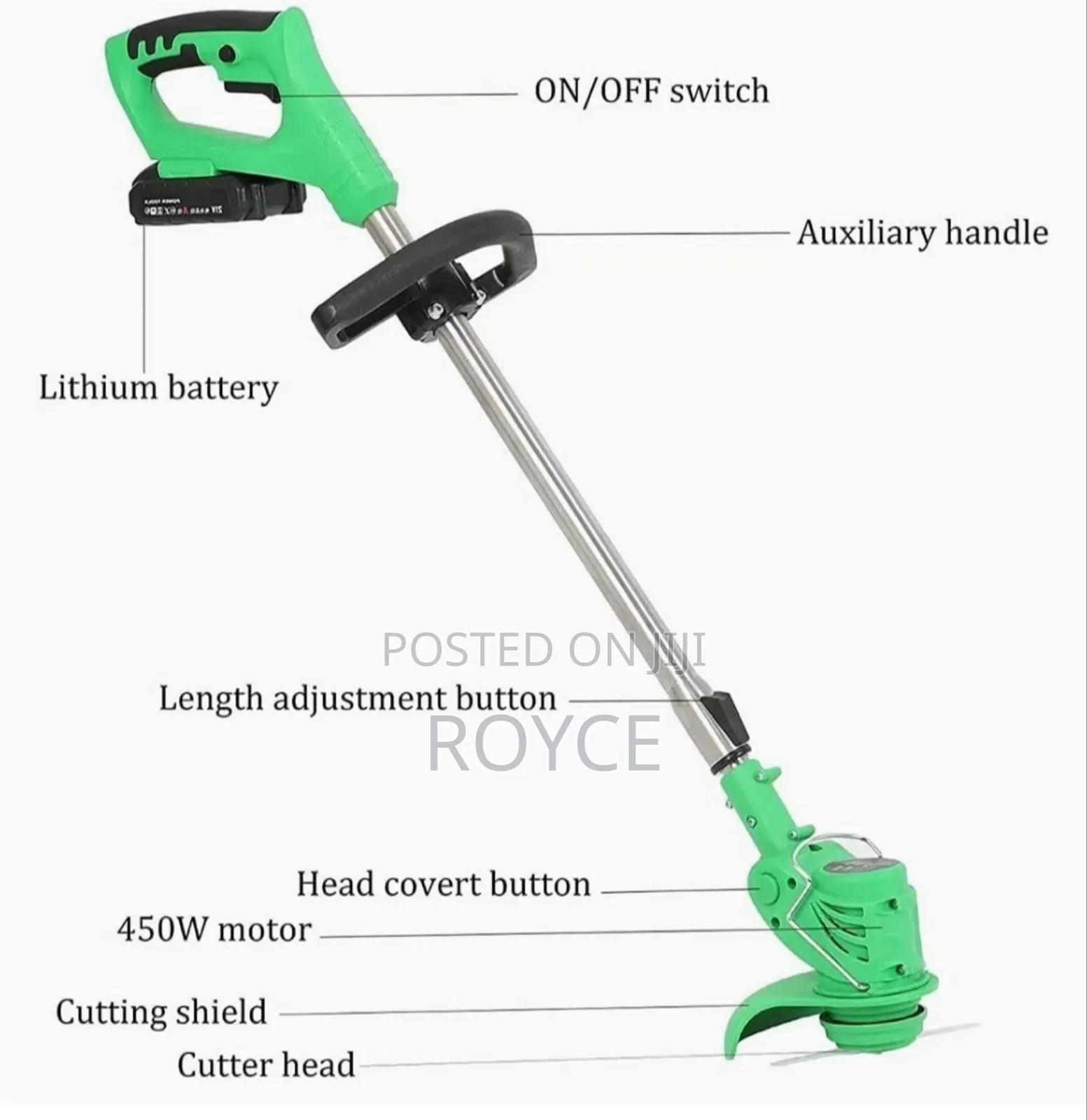 Cordless Electric Lawn Mower -18w