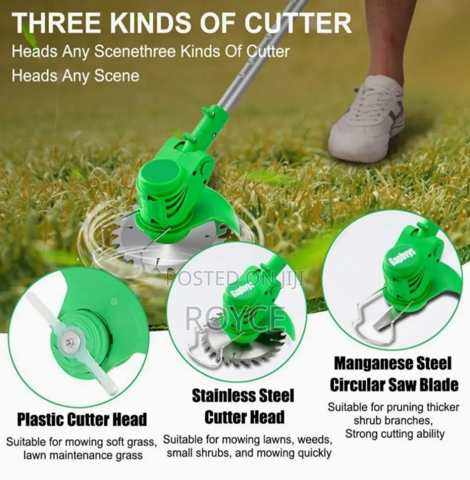 Cordless Electric Lawn Mower -18w