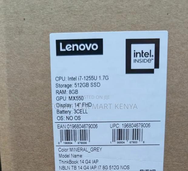 New Laptop Lenovo Thinkbook 14 8GB Intel Core I7 SSD 512GB - thumbnail 7