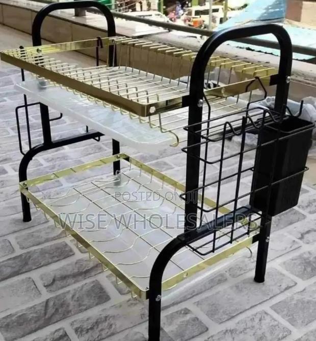 2 Layer Advanced Golden Black Dish Rack•Available