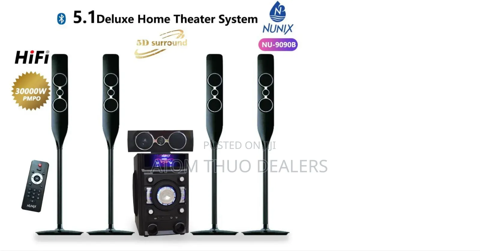 Nuunix NU - 9090BS 5.1 Woofer /Mini Hometheatre Speaker