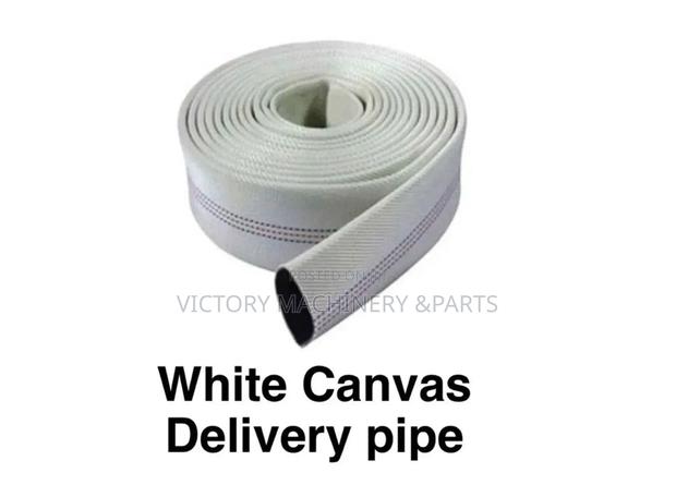 2"X30m White Canvas Delivery Pipe - main view