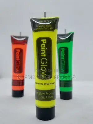 Yellow Glow in the Dark Face Body Paint
