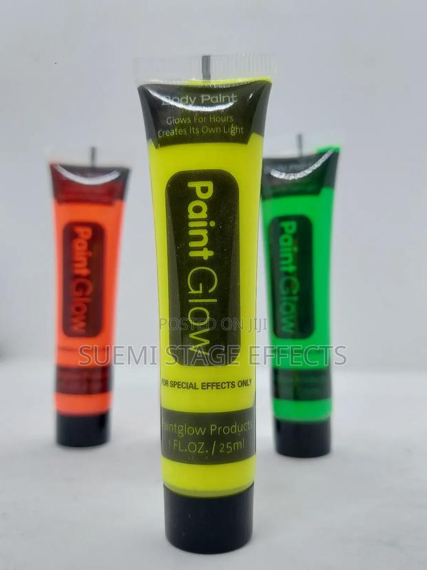 Yellow Glow in the Dark Face Body Paint
