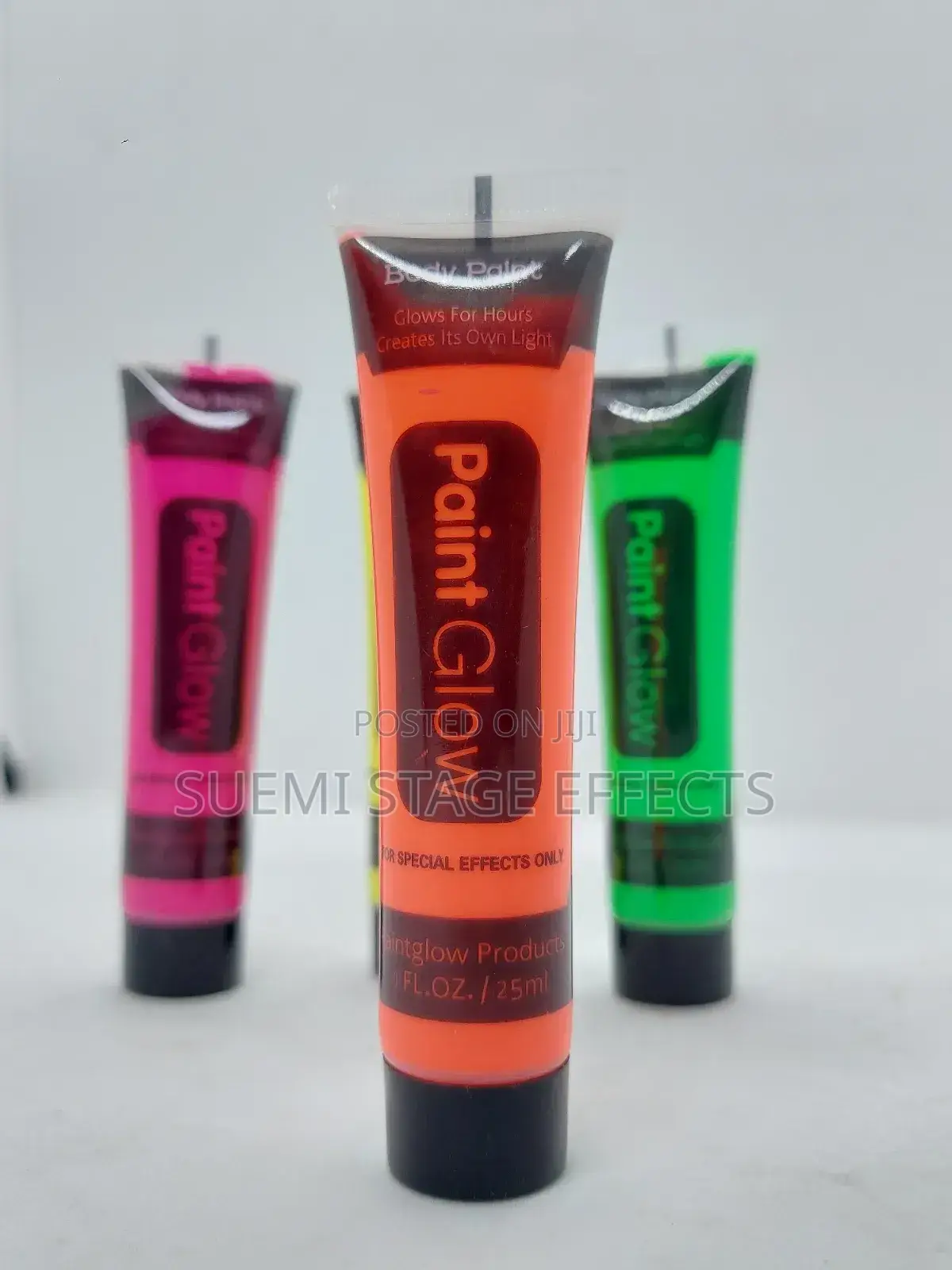 Orange Party Glow in the Dark Body and Face Paint