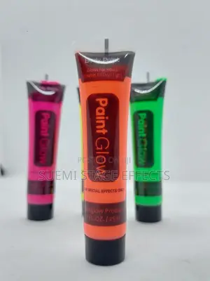 Orange Party Glow in the Dark Body and Face Paint