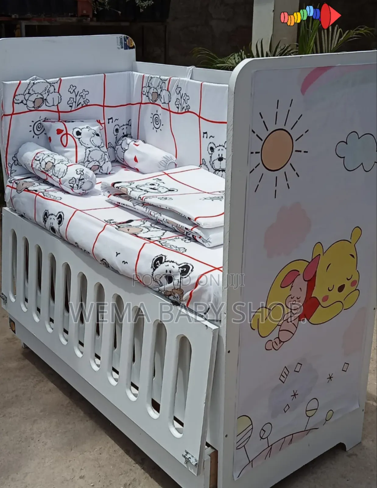 Baby Cot Beddings Set-Cot Bumpers,Pillows Fitted Sheet