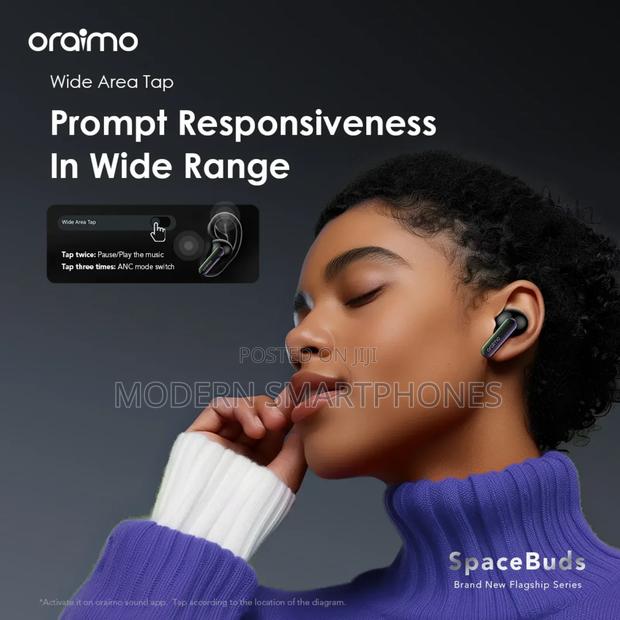 Oraimo Spacebuds Hybrid Anc Bluetooth Earphones - thumbnail 3