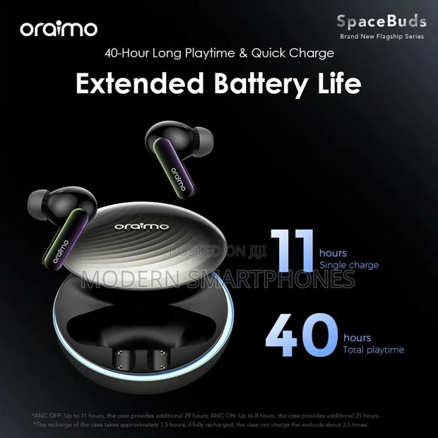 Oraimo Spacebuds Hybrid Anc Bluetooth Earphones - thumbnail 4