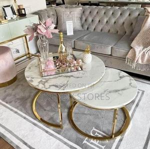 Marble Glass Top Nesting Tables - thumbnail 2