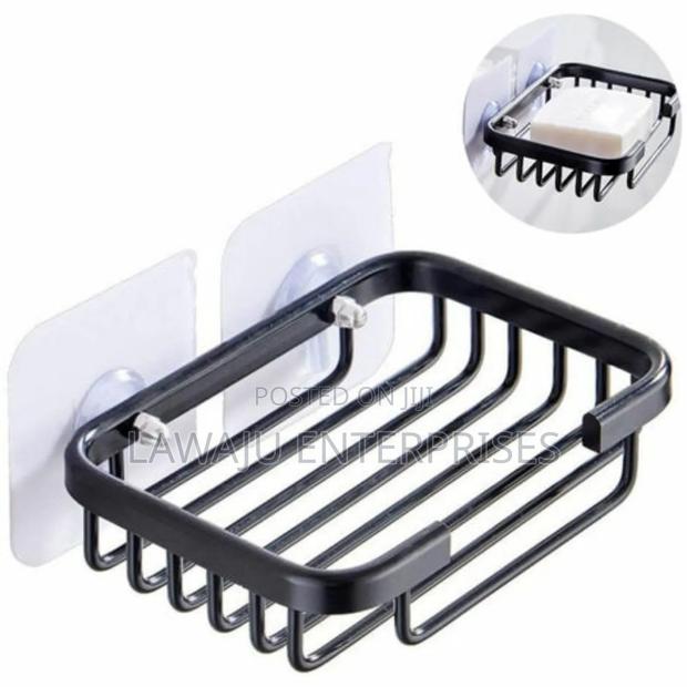 Adhesive Metallic Single Layer Soap Rack