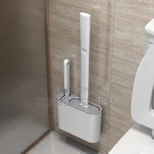 Grey Long Handle Silicone Toilet Brush - thumbnail 2