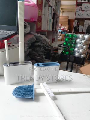Blue Long Handle Silicone Toilet Brush - thumbnail 2