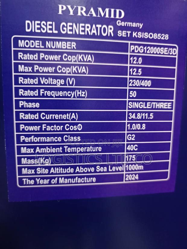 Pyramid Pdg12000es/3d Ats 12kva 3 Phase Diesel Generator - thumbnail 2