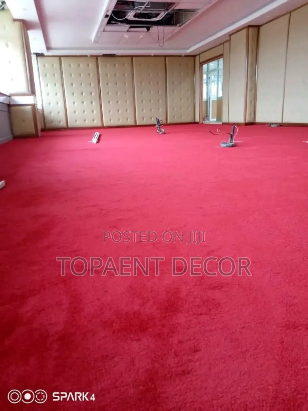 Vip Red Wall to Wall Classroom Carpets