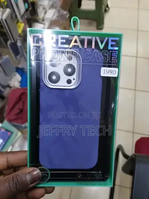 For iPhone 15 Pro Color-Contrast PC + TPU Case (Blue+White)