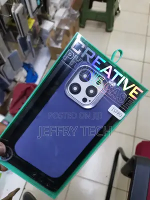 For iPhone 15 Pro Color-Contrast PC + TPU Case (Blue+White)