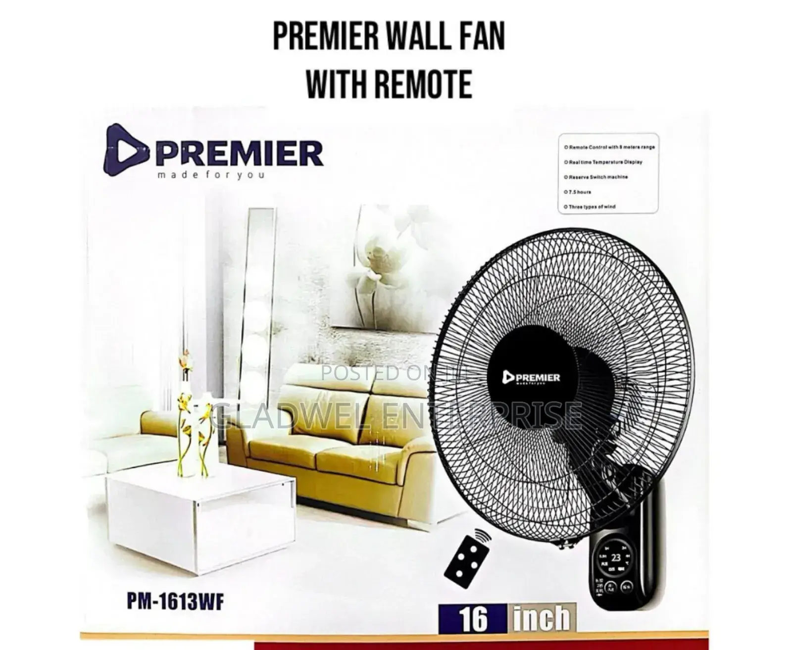 Wall Remote Fan