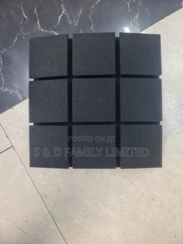 Black 30cm by 30cm Mushroom Head Sound Proofing Panels