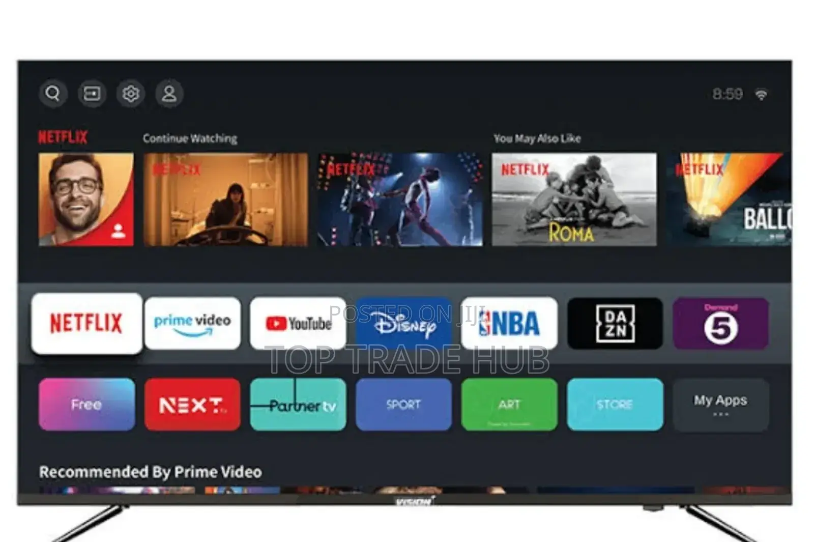 Vision Plus 50 Inch Frameless Tv