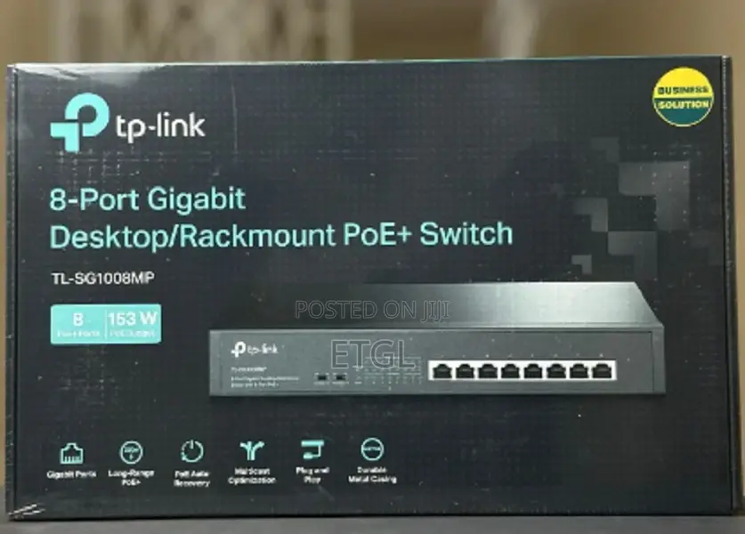 .Tp-Link Tl-Sg1008mp 8-Port Gigabit Poe+ Unmanaged