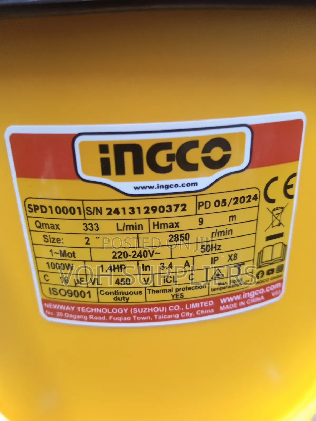 1.4HP INGCO Submersible Pump