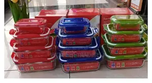 4pc Set High Borosilicate Glass Lunch Box