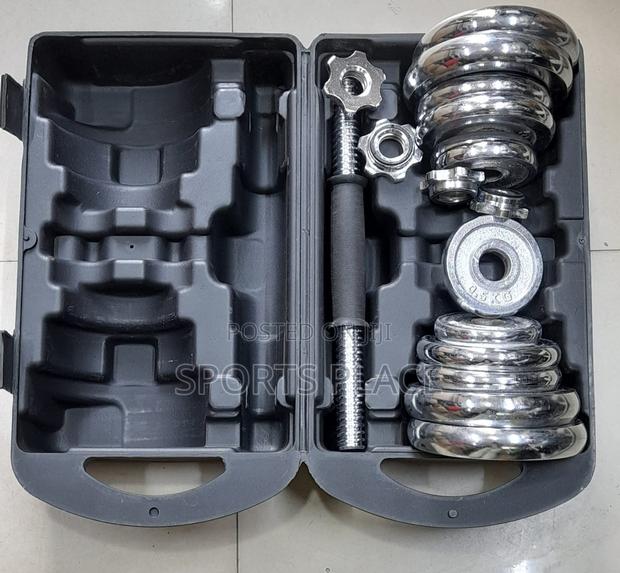 20KG Adjustable Chrome Dumbell Set With a Portable Case - thumbnail 2
