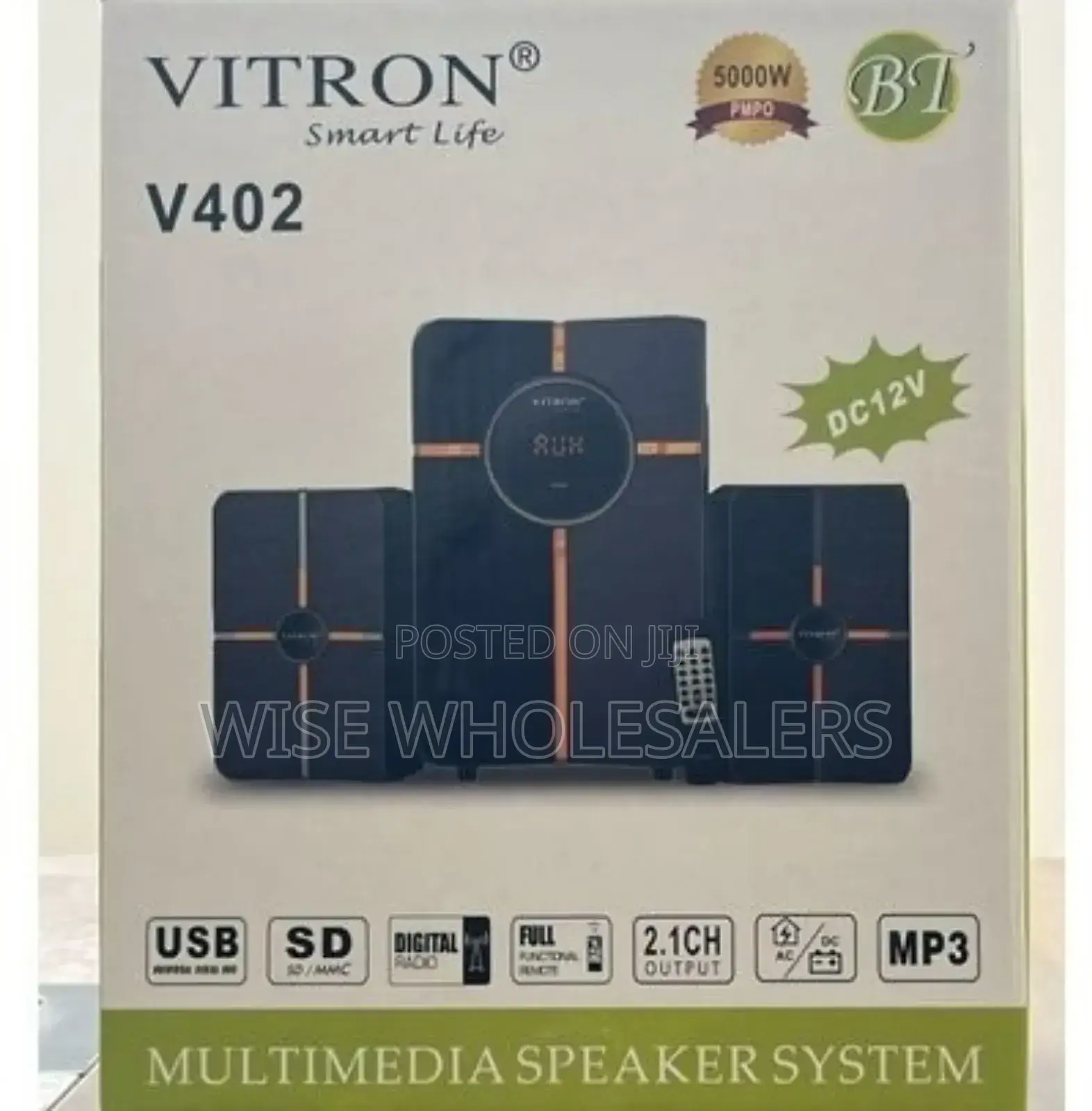 Vitron V402 2.1CH Sub Woofer System USB/SD/FM 5000w."*""