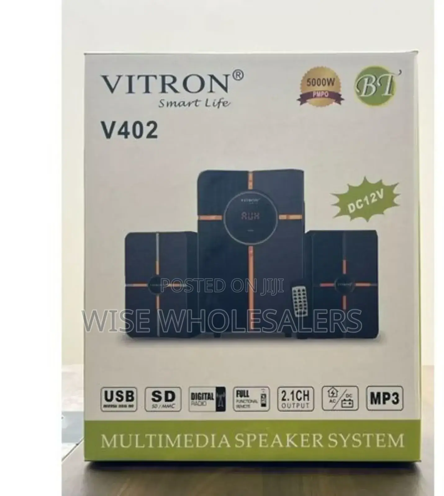 Vitron V402 2.1CH Sub Woofer System USB/SD/FM 5000w.✓ \\