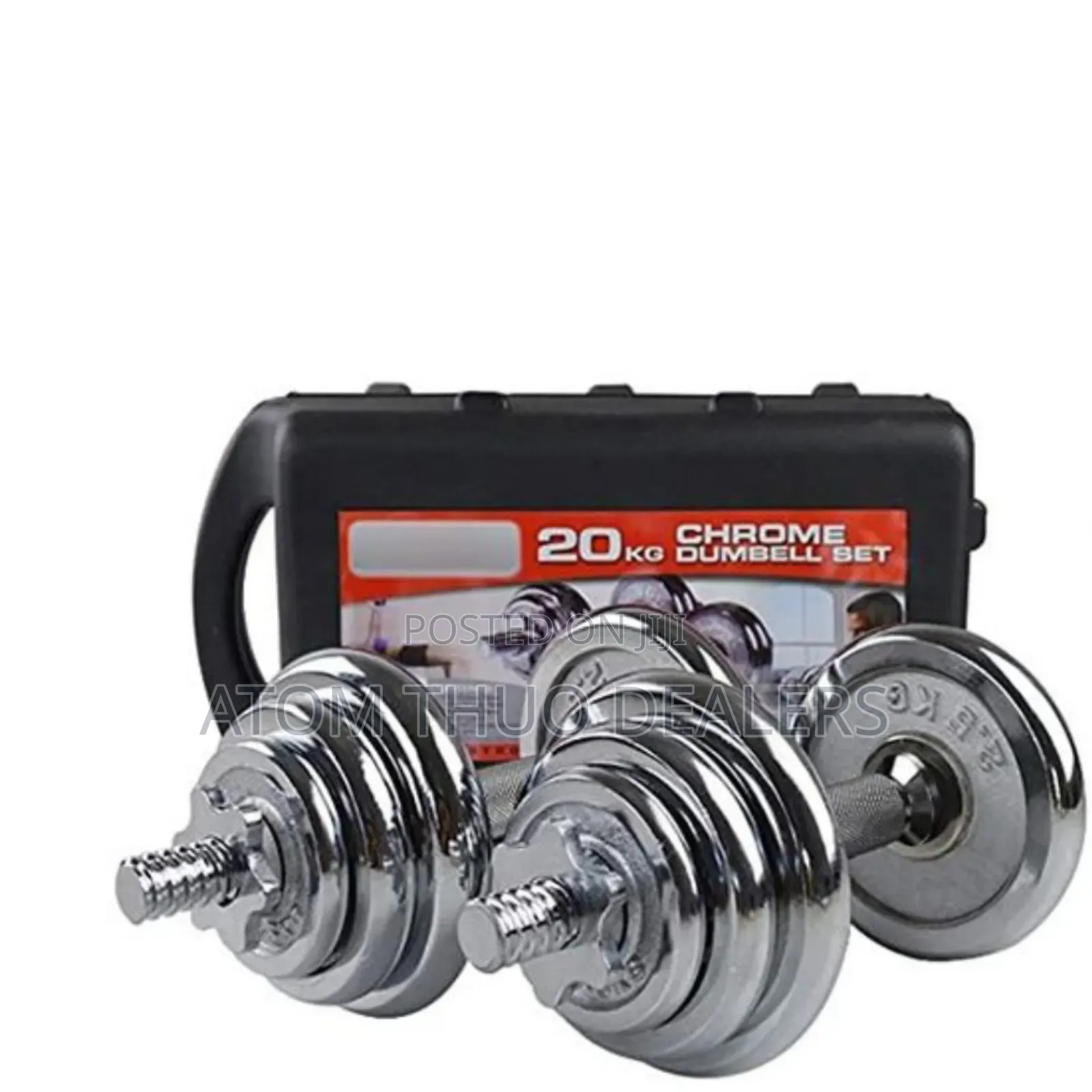 Chrome Dumbells (With Case) 20kg