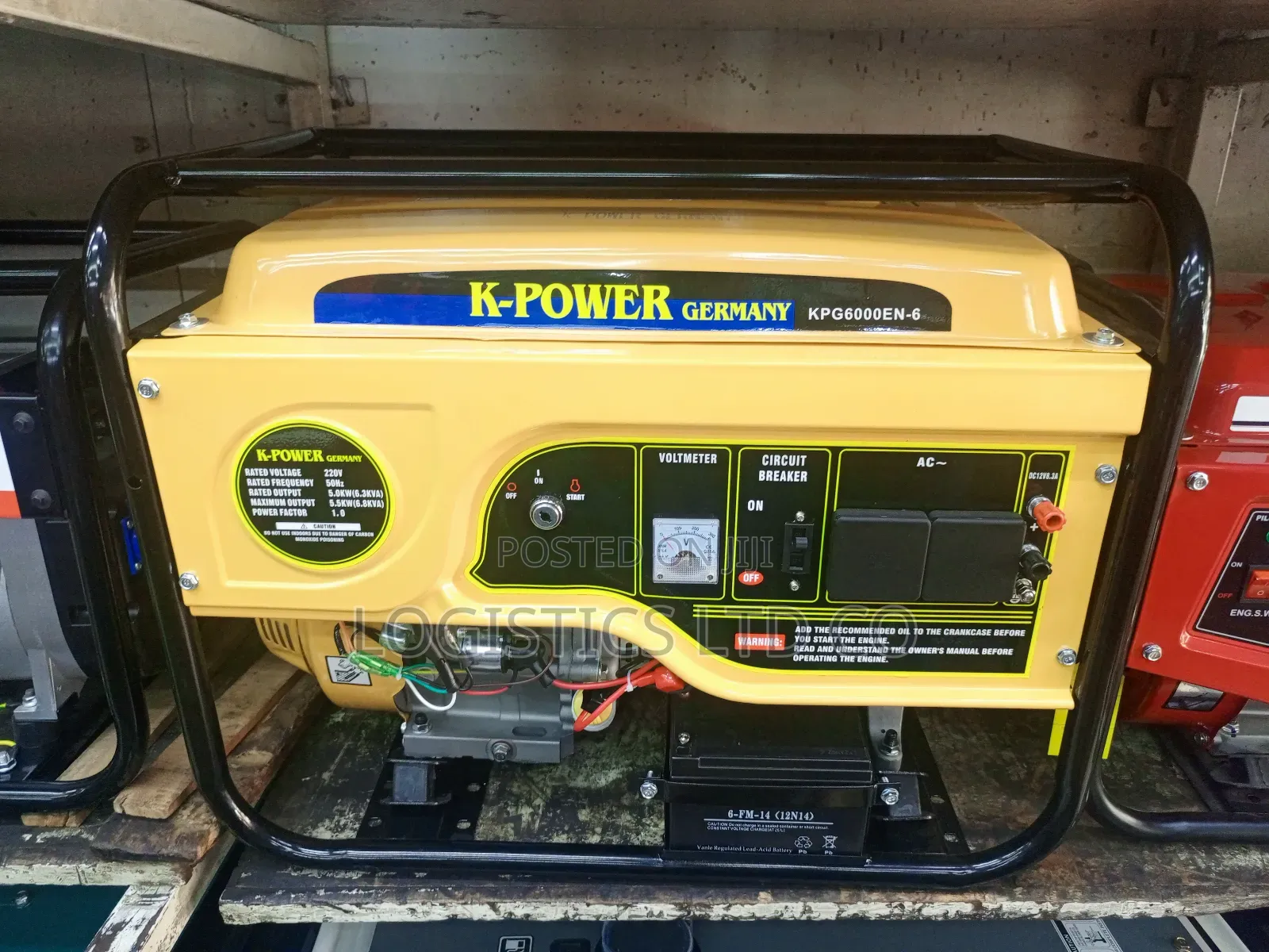 K-Power Germany KPG6000E-6.8kva Heavy Duty Petrol Generator