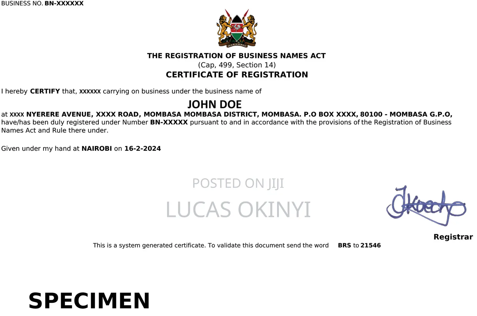 Limited Company Registration In Kenya