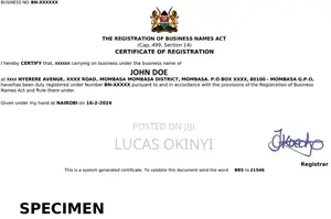 Limited Company Registration In Kenya