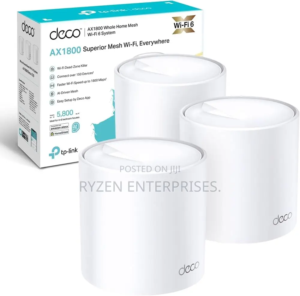 Tp-Link Deco X20(3-Pack) Ax1800 Whole Home Mesh Wi-Fi 6