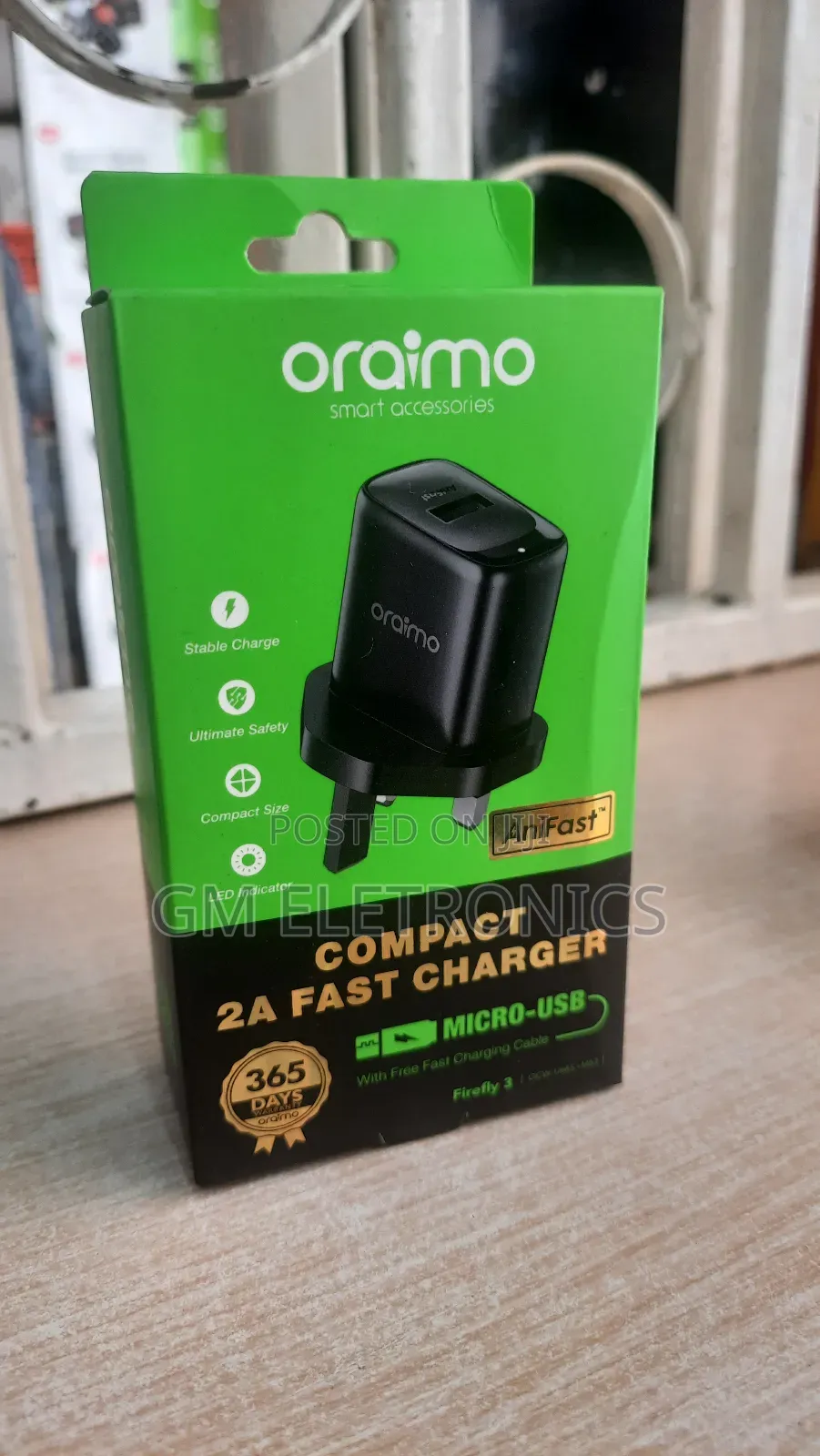 Original Oraimo Firefly 3 10W Wall Charger Kit(Micro-Usb)