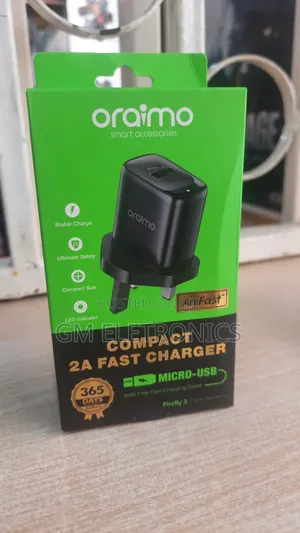 Original Oraimo Firefly 3 10W Wall Charger Kit(Micro-Usb)